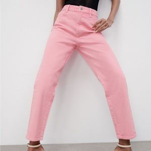 Zara pink mom jeans - worn once